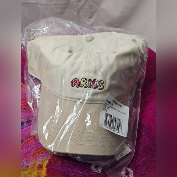 Aries Astrology Embroidered Beige And Tan Baseball Caps. - Picture 1 of 4